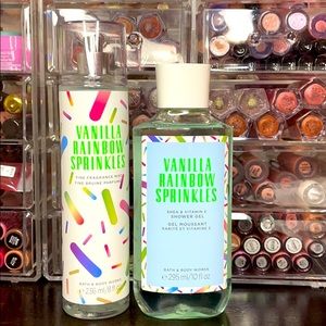 Vanilla Rainbow Sprinkles duo